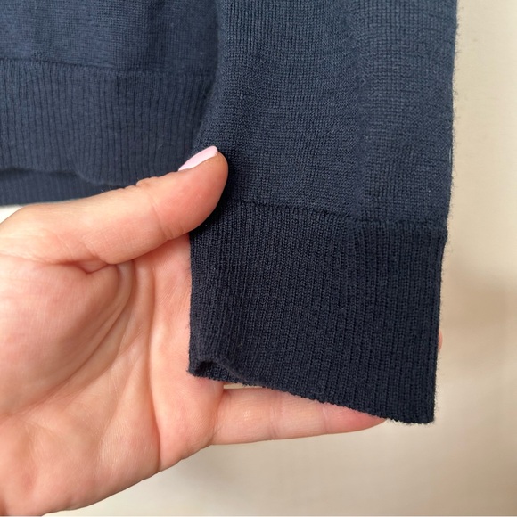 Filippa K Cardigan Extra Fine Merino Wool Knit Navy Blue Lightweight V-Neck S - Picture 11 of 11